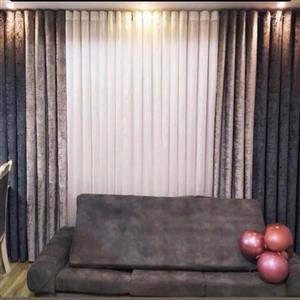 پرده پانچ پذیرایی و اتاق خواب مخمل شانل هر1متر  قد275 رنگبندی کامل