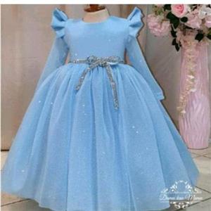 لباس عروسکی و پرنسسی دخترانه  با دامن زیبا و استایل شیک و دلربا با تن پوش شیک مناسب سایز 3 تا 7 سال