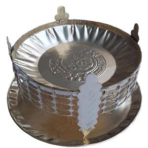 منقل اسپند دود کن گرد نگین کاری شده به همراه انبر 