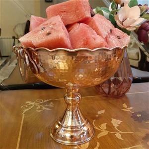 کاسه تک پایه مس قرمز قطر 24