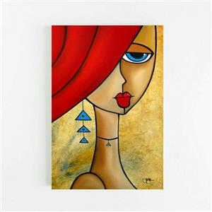 تابلو بوم طرح نقاشی خطی