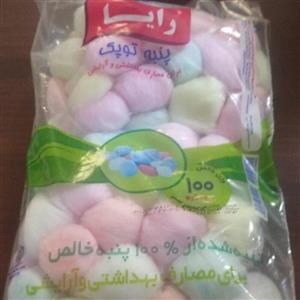 پنبه آرایشی رنگی 1 بسته