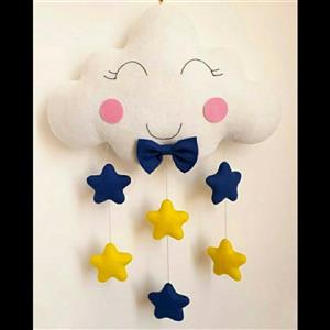 آویز اتاق (ابر و ستاره)