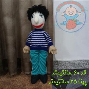  عروسک کلاه قرمزی با بلوز بافتنی سایز بزرگ 60 سانتی متری