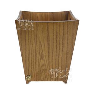 سطل زباله چوبی مدل پایه دار لوکس باکس کد LB850