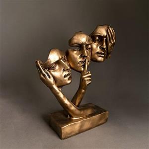 مجسمه کر کور لال کوچک  (پلی استر) برنزی