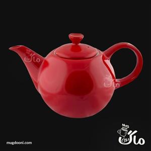 قوری چینی مقصود رنگی درجه یک قرمز