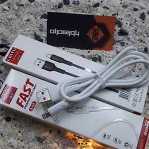 کابل لیتو مدلLD-27 فست شارژ یو اس بی به لایتنینگ یک متری