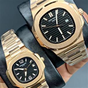 ساعت مچی ست زنانه و مردانه پتک فیلیپ شیشه معدنی patak philippe