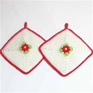 دستگیره دولایه دستباف  (یک جفت )