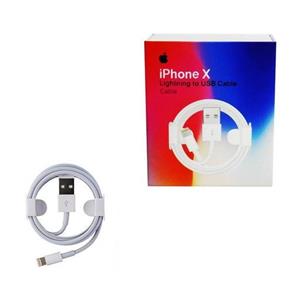 کابل شارژ و انتقال دیتا آیفون پک دار  اورجینال سفید