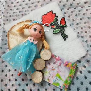 جاکلیدی، آویز کیف و ماشین، عروسک زیبا در دو رنگ قرمز و آبی، نو