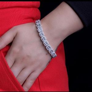 دستبند نقره امرالدکات جواهری 