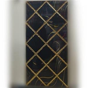 کاشی بین کابینتی مشکی طلایی، مناسب برای بین کابینت، سرویس بهداشتی و حمام