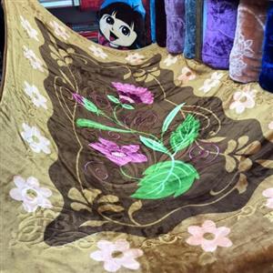 یک نفره نرمینه نسیم گلدار گل برجسته با تراکم بالا ساکدار