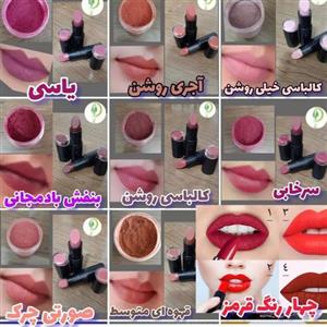 رژ لب گیاهی بدون سرب ماتیکی (از بین رنگ های تصویر انتخاب کنید و در قسمت گفتگو اطلاع دهید)