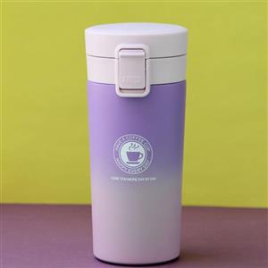 تراول ماگ پاستیلی رنگ بنفش حجم 350 میل درجه یک