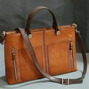 کیف چرم زنانه دستدوز بزرگ