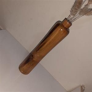 گلدان چوبی دکوری خراطی شده
