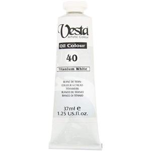 رنگ روغن وستا مدل Titanium White 40 حجم 37 میلی لیتر