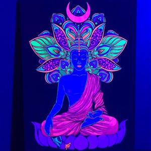 تابلو بلک لایت با طرح شیوا سایز 70 در 100 سانتی متر Blacklight