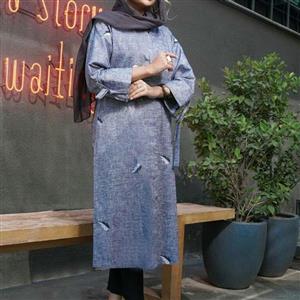 مانتو زنانه سایز بزرگ  لنین ترک سایزبندی 1 الی 4 مناسب برای سایز های 42 الی 48\nتک رنگ مشکی