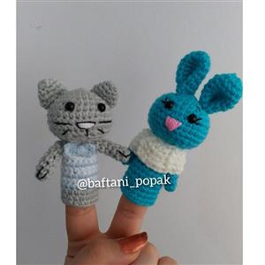 عروسک انگشتی حیوانات بافتنی پونه..مناسب قصه گویی واسه بچه های نازتون