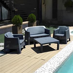 مبل 4نفره پلیمری حصیری