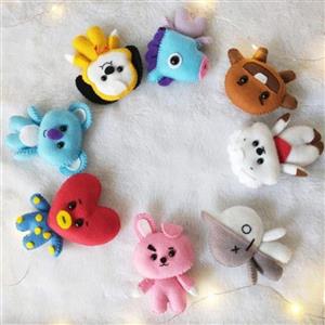 عروسک نمدی پک 8 عددی(طرح بی تی 21-bt21)