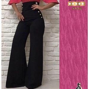 شلوار  مجلسی کمر گنی پاچه گشاد بوت کات جنس کرپ بسیار زیبا و خوش پوش مجلسی