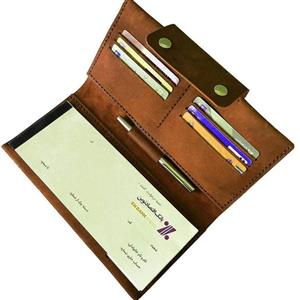 کیف دسته چک چرم طبیعی دستدوز
