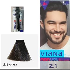 رنگ موی بدون آمونیاک مردانه ویانا VIANA مشکی نتیجه در  10 دقیقه شماره 2.1