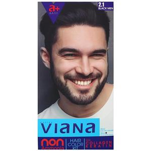 رنگ موی بدون آمونیاک مردانه ویانا VIANA مشکی نتیجه در  10 دقیقه شماره 2.1