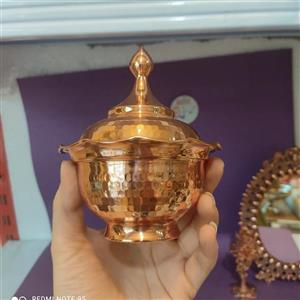 قندان مسی  زنجان چکش کاری شده و داخل قلع شده و نانو شده