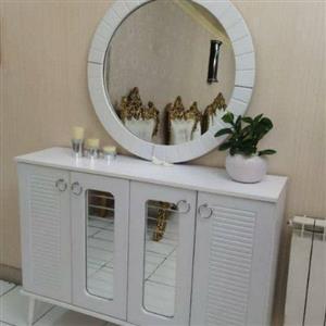 جاکفشی همراه آینه بسیار شیک و مختص سخت پسندان(ارسال با باربری و پس کرایه است)