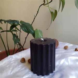 شمع مشکی استوانه ای درشت