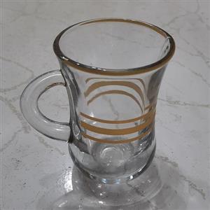 فنجان کمر باریک دسته دار شیش عددی فنجون کمر باریک دو خط دار