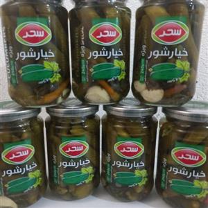 خیار شور ممتاز سحر شیشه ای 240 گرمی