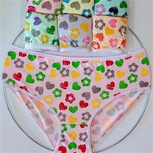 شورت دخترانه سایز مدیوم تمام نخ اعلا بسته 6 عدد