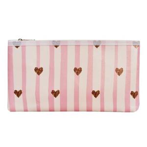 جامدادی و کیف لوازم آرایش چرم مصنوعی طرح راهدار قلبی