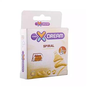 کاندوم فضایی چرخشی ایکس دریم XDREAM Ailen Spiral بسته 1 عددی