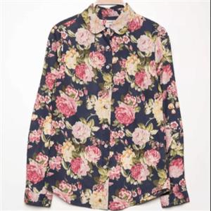 شومیز زنانه گلدار 100 درصد کتان بسیار شیک ترکیه  اورجینال برند کوتون