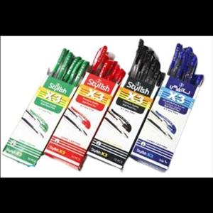 خودکار قرمز استایلیش مدل X3 بسته 10 عددی