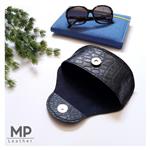کیف عینک چرم بزی طرح پریما دستساز و دستدوز و آسترکشی شده برای محافظت