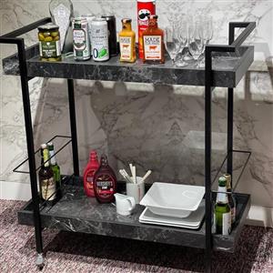ترولی، کافی بار با طبقات ام دی اف طرح سنگ