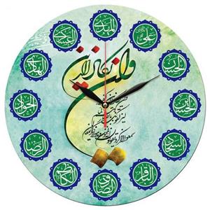 ساعت دیواری گرد مدل 1282 طرح و ان یکاد و دوازده امام قطر 30 سانتیمتر