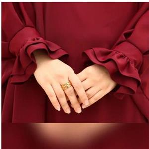 عبا مجلسی خاص با جنس ابروبادی مدل نیلو دارای آستین های مدل دار و،زیبا و شکیل