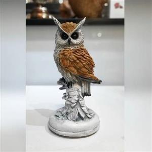 مجسمه جغد دکوری دانا سایز بزرگ 32سانت زیبا و باظرافت