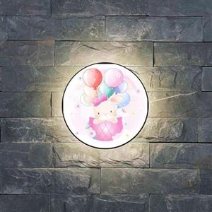 اکسسوری چراغ خواب  فانتزی دیواری اتاق کودک طرح خرگوش بادکنک دار