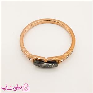 انگشتر دخترانه رزگلد طرح love\n\n